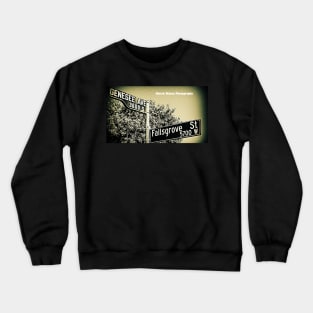 Genesee Avenue & Fallsgrove Street, Los Angeles, California by Mistah Wilson Crewneck Sweatshirt